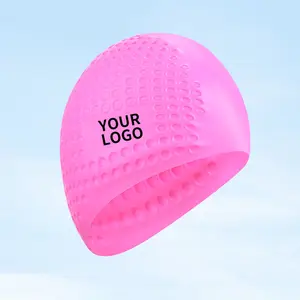 Adult waterproof ear protection hair protection swimming cap advanced silicone material for men and women can be customized logo