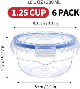 Conteneur de stockage écologique personnalisé, hermétique, rond, transparent pour aliments et légumes - Product Image 5