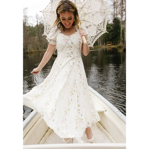 Estate manica a sbuffo increspatura fiore mamma e io abiti abiti abbinati alla famiglia mamma e io abiti coordinati - Product Image 6