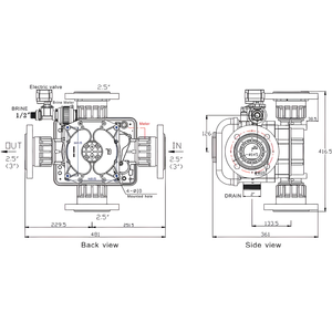 Jieyuan 48t/h家庭用軟化剤システム485通信220V自動水処理1年間保証 - Product Image 5