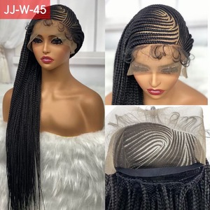 Perruques tressées complètes <span class=keywords><strong>Jennifer</strong></span> de 32 pouces, en fibres synthétiques, pour revendeurs, cheveux synthétiques tressés en gros pour femmes noires - Product Image 6