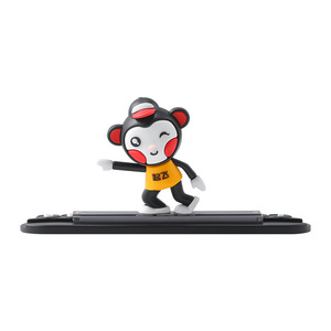 Señal de estacionamiento temporal, figura de mono deslizante para coche, patinete de dibujos animados, decoración de mono balancín, mono en movimiento. - Product Image 5