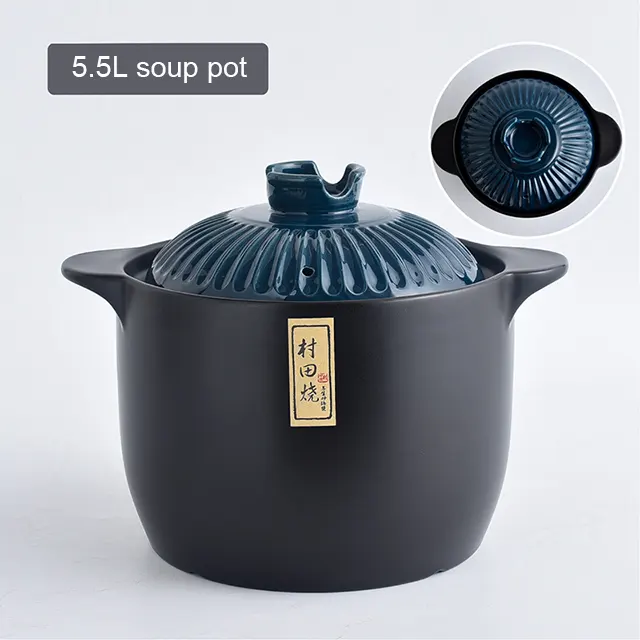 Service de plats chauds casserole de grande taille avec couvercles pot en céramique pots en argile en céramique pour la cuisson