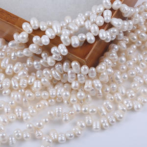 โรงงานจูจี้ ลูกปัดมุกสั้น 18 ซม. ขายส่ง ขนาด 5-6 มม. รูปทรงเมตร ผลิตภัณฑ์กึ่งสำเร็จรูป ลูกปัดหลวม มีรูเกลียว - Product Image 2