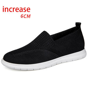 Chaussures de sport ultra-légères à enfiler avec empeigne en maille respirante, semelle épaisse, rehaussement invisible de 6 cm et coussin d'air - Product Image 1