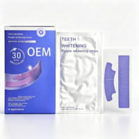 Plantillas de Blanqueamiento Dental V34 Personalizadas, Plantillas de Blanqueamiento Dental Púrpuras PAP, 28 Hojas, 14 Tratamientos para Uso Doméstico