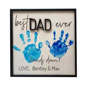 Regalo conmemorativo del Día del padre de <span class=keywords><strong>madera</strong></span> Placa impresa a mano de <span class=keywords><strong>madera</strong></span> personalizada - Product Image 3