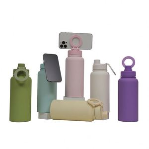 Termo de Acero Inoxidable de Gran Capacidad (1L) con Aislamiento al Vacío, Soporte Magnético para Teléfono, Diseño Moderno y Minimalista - Product Image 5