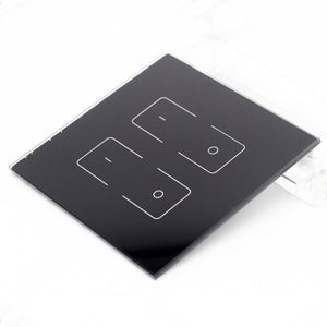 Usine personnalisée 86*86*3mm panneau de verre écran en soie noir écran tactile en verre panneau de commutation en verre à quatre boutons - Product Image 3