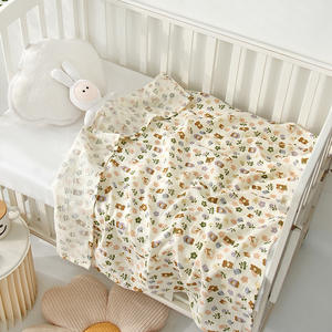 Étiquette personnalisée mousseline douce bambou gaze de coton tissu Wrap bébé tenir couverture de couette couverture <span class=keywords><strong>nouveau</strong></span>-<span class=keywords><strong>né</strong></span> bébé emmailloter couverture - Product Image 4