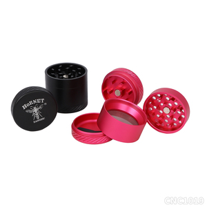 เครื่องบดยาสูบ4ชั้นขนาด50มม. ทำจากอะลูมิเนียมอัลลอยสีสันสดใสอุปกรณ์สำหรับร้านบุหรี่สไตล์โมเดิร์นดีไซน์ใหม่ - Product Image 4