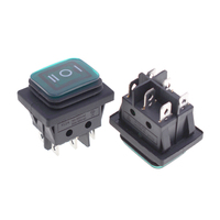 Interrupteur à bascule YZ ON-OFF-ON 3 niveaux 6 broches avec feu vert pour interrupteur de voiture et équipement électrique