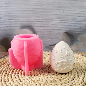 Moldes de fundición de resina hechos a mano para adornos decorativos DIY estilo Ins moldes de silicona para huevos de Pascua W0375 - Product Image 1