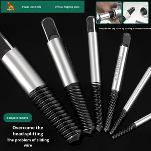 Power <span class=keywords><strong>Lion</strong></span> Triangle Valve Faucet Tool Set Disjoncteur de tuyau à vis à filetage inversé et extracteur de tête cassée avec 1 an de garantie OEM - Product Image 5