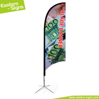 Drapeau de plage imprimé numérique aux couleurs vives 8Ft 10Ft 12Ft 14Ft 16Ft avec logo personnalisé, bannière publicitaire extérieure, drapeau plume