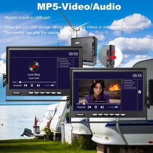 Iposter xe tải van 7inch Quad chia màn hình DVR SD Ghi vòng lặp ghi âm 4CH <span class=keywords><strong>Video</strong></span> USB MP5 màn hình - Product Image 2