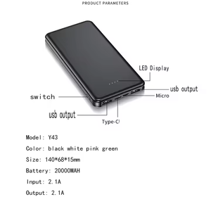 Banco de energía de 10000mAh más vendido con cables Estación de energía y cargadores Baterías de calidad premium Fuentes de alimentación - Product Image 2