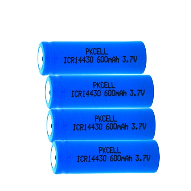 High Rechargeable Lithium Iron Battery ICR 14430 3.7v 500mah 600MAH 650mAh Li-ion Batteries for Appliances