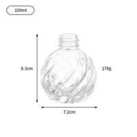 Diffuseur en verre personnalisé en forme de citrouille, petit format, avec bouchon à vis pour portionnement individuel, diffusion de parfum longue durée