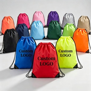 Sacs à dos à cordon personnalisés avec logo, sacs à dos de sport, sacs à dos de gym, sacs à cordon en polyester pour le yoga, les voyages et les activités de plein air - Product Image 1