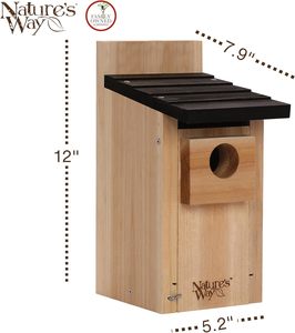 Casa para Pájaros de Cedro Wood Wild Wings, Casa para Pájaros de Cedro para Exteriores - Product Image 5