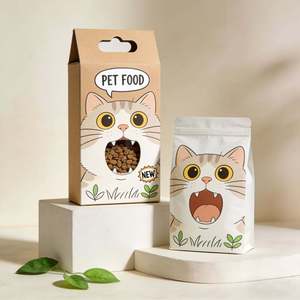 Custom Printed Clear Window Ziplock Stand Pouch WIth Box Laminated Beef Jerky Pet Food <b>Plastic</b> <b>Packaging</b> - Product Image 4