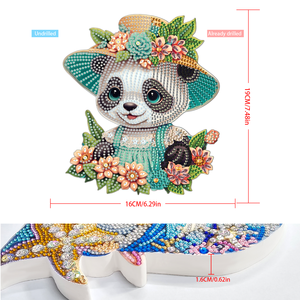 Kits de peinture diamant Ornements de bureau DIY <span class=keywords><strong>Panda</strong></span> Forme spéciale Cristal Diamant Art Table Stand Up 5D Gem Peinture pour la maison - Product Image 4