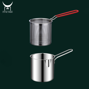 304 Stainless Steel <strong>Frying</strong> <strong>Pan</strong> Multifunctional <strong>Small</strong> Pot Household Deep Pot Gas Mini Pot with Filter Oil-saving <strong>Frying</strong> <strong>Pan</strong> - Product Image 4