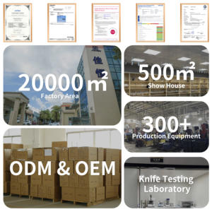 شفرات مطلية بطبقة صينية كلاسيكية من 6 قطع قابلة للتخصيص مع مقبض من الفولاذ PP - Product Image 5