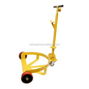 Chariot à tambour de 55 gallons personnalisable à usage intensif OEM Chariot à main à plate-forme en acier à trois roues à profil bas avec outil facilement transporable - Product Image 4