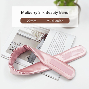 Banda de pelo de seda Facial 100% ajustable, cinta mágica de relleno de seda de morera de grado 6A, diadema de Spa de belleza de maquillaje - Product Image 2