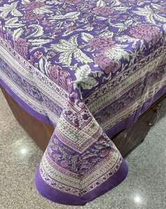 ผ้าปูโต๊ะผ้าฝ้ายพิมพ์ลายดอกไม้ขนาด60x90นิ้วฝาครอบขนาดเต็มสำหรับงานแต่งงานและงานปาร์ตี้ - Product Image 1