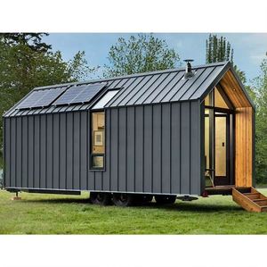 Cabaña Móvil de Diseño Moderno, Estudio Prefabricado para Jardín, Cabaña de Camping, Casa Contenedor de Panel Sándwich de Acero Galvanizado - Product Image 4