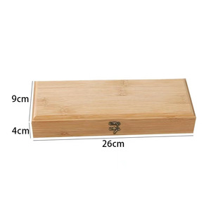 Boîte de rangement en bois massif, rectangulaire, avec couvercle rabattable et verrouillage, organiseur de bureau pour documents - Product Image 4