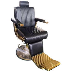Prêt pour le navire chaise de coupe de cheveux de Salon d'or robuste chaise de barbier en aluminium pour salons de coiffure prend en charge un poids lourd - Product Image 1