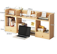 Étagère de bureau moderne 2026 pour chambre et salon, facilement assemblable, avec panneau de rangement réglable en bois, couleur personnalisable
