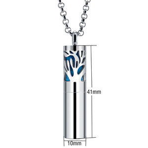 Cylindrical Essential <b>Diffuse</b> Perfume Oil <b>Bottle</b> Stainless Steel Essential Oil Pendant Aromatherapy Pendant - Product Image 6