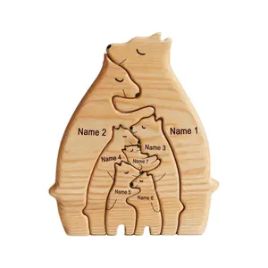 Manufacturer customize design 2cm thick high quality wood game jigsaw puzzle for adult kids