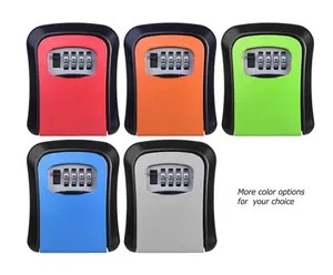 Cassetta delle chiavi di sicurezza per montaggio a parete cassetta di sicurezza a combinazione a 4 cifre codice ripristinabile resistente alle intemperie portatile cassetta di sicurezza sicura per chiavi di casa