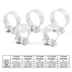 Accessoires d'échappement de voiture en acier inoxydable 304, clip d'étanchéité de silencieux à bande étroite avec joint torique, clip de raccordement de tuyau d'échappement - Product Image 5