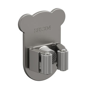 ที่แขวนไม้ถูพื้น Family Prosperity Bear แบบติดผนัง สแตนเลส ไม่ต้องเจาะผนัง ชั้นวางเก็บของ ผิวขัดเงา - Product Image 1