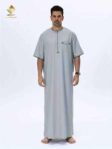 <b>Men's</b> Elegant Arabic <b>Thobe</b> - Soft Long-Sleeve Prayer Robe,traditionally innovative way for you - Product Image 2