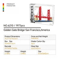 Bloques de Construcción del Puente Golden Gate, Escala 1:1, Icono de San Francisco, Juguete Educativo para Niños y Adultos, Creativo