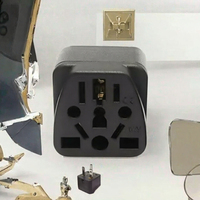 Adaptateur de voyage universel multi-pays avec sortie AC pour ordinateur portable/appareil photo/LED/téléphone portable - Convertisseur de prise électrique UK/US/AUS/Inde