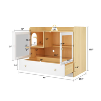Meubles pour animaux de compagnie Double couche multi-fonctionnel litière pour chat stockage maison armoire chat Double porte côté chambre professionnel personnalisé
