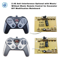 Placa de Circuito de Control Remoto para Excavadora de 2.4G y 6 Canales, Transmisor y Receptor PCB, Repuesto de Placa Base para Excavadora de Juguete RC DIY