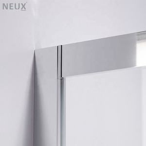 Cabine de <span class=keywords><strong>douche</strong></span> à double <span class=keywords><strong>porte</strong></span> coulissante carrée à prix avantageux, verre trempé de 6 mm avec cadre, coins polis - Product Image 4