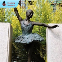Sculpture de danseuse de ballet en bronze, figurine de ballerine en bronze, ornement de danse en bronze