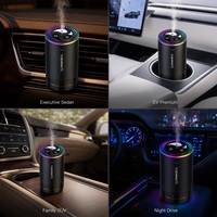 Diffuseur d'arômes et humidificateur de voiture YUEHANGTC, 7 modes RGB, brume ultrasonique, alimentation USB-C, design Yin Yang