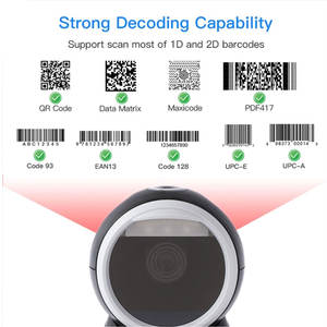 Lecteur de codes-barres omnidirectionnel USB de bureau haute précision <span class=keywords><strong>à</strong></span> scan rapide 1D/2D pour vérificateur de prix en supermarché - Product Image 2
